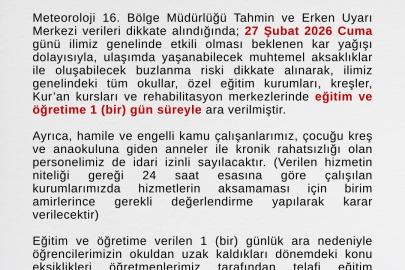 Ağrı’da eğitime kar engeli