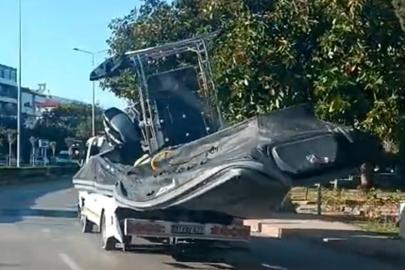 14 kaçak göçmenin öldüğü bot kıyıya çıkarılıp yediemin deposuna konuldu