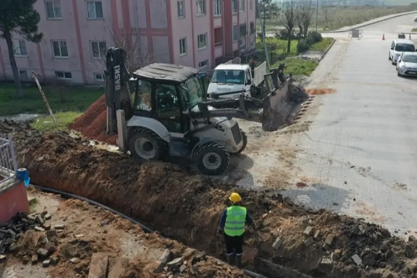 BASKİ Manyas’ta yıllanmış içme suyu hattını yeniledi