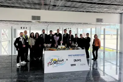 Milas-Bodrum Havalimanı sezonun ilk dış hat uçuşunu karşıladı