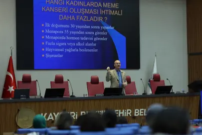 Kayseri Büyükşehir'den 'meme kanseri' farkındalık eğitimi