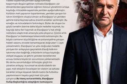 Ahmet Toprak, Elazığspor başkanlığına adaylığını açıkladı