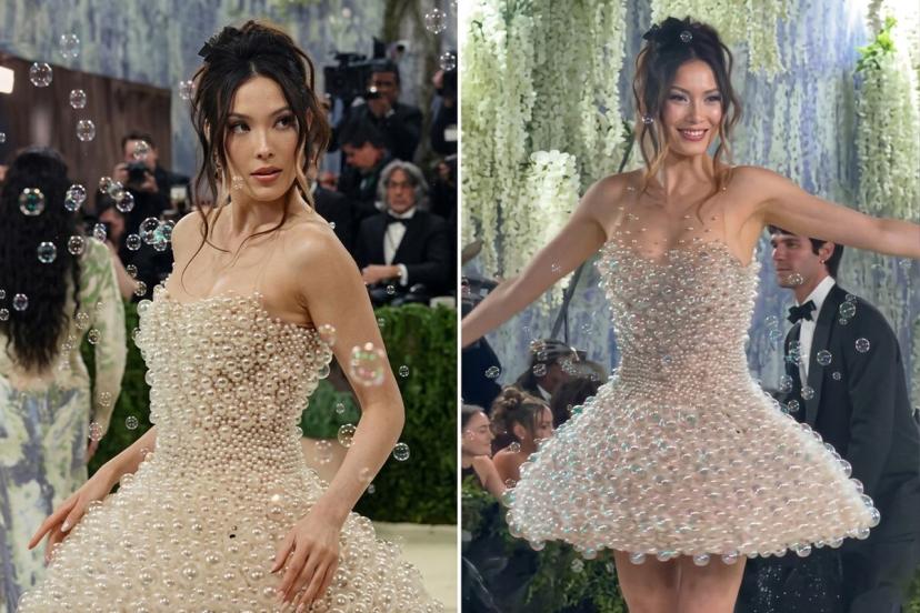 Baloncuk üfleyen elbise şaşkına çevirdi! Met Gala için 2 bin 550 saatte hazırlandı, tam 30 kilo