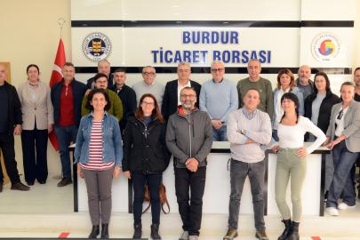 İtalyan heyet Burdur Ticaret Borsası’nda incelemelerde bulundu