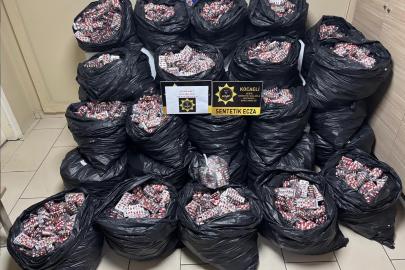 Kocaeli’de 300 bin sentetik ecza hap ele geçirildi