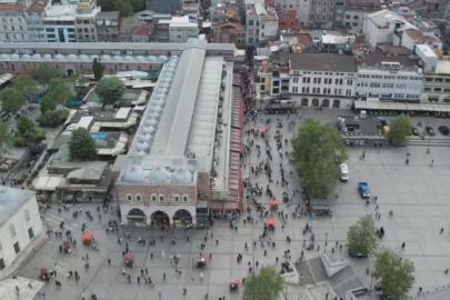 Kurban Bayramı öncesi Eminönü havadan görüntülendi