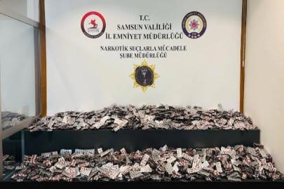 Samsun’da narkotik operasyonu: 33 bin 850 uyuşturucu hap ele geçirildi