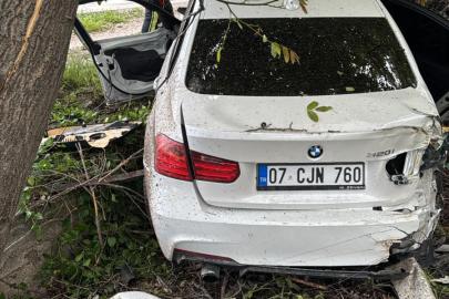 Şarampole düşen otomobilin sürücüsü yaralandı