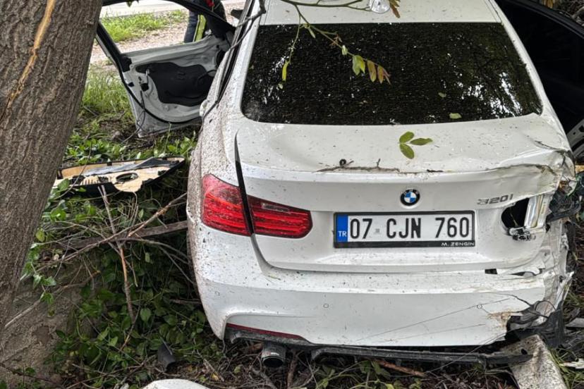Şarampole düşen otomobilin sürücüsü yaralandı