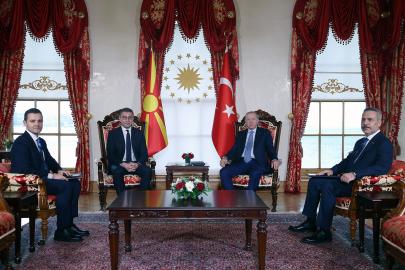 Cumhurbaşkanı Erdoğan, Kuzey Makedonya Başbakanı Mickoski'yi kabul etti