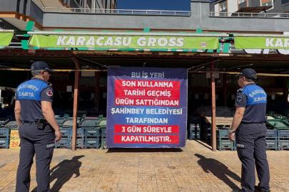 Gaziantep'te son kullanma tarihi geçmiş ürün satan market kapatıldı