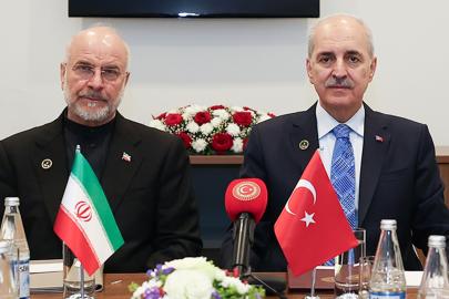 TBMM Başkanı Kurtulmuş, İran Meclis Başkanı Ghalibaf ile görüştü