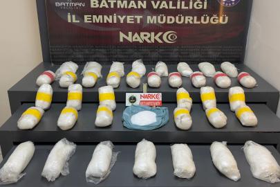 Batman'da 19 kilo metamfetamin ele geçirildi