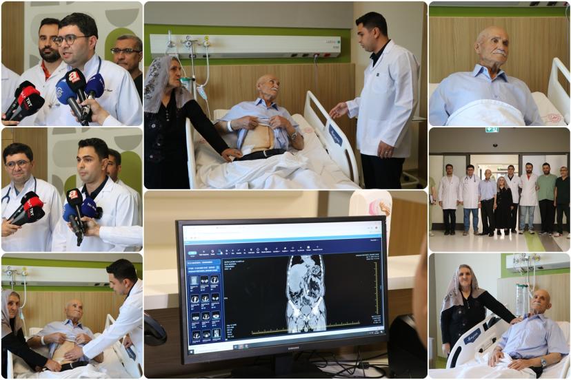 Gaziantep'te 77 yaşındaki hastanın karaciğerinden 13 santimetrelik tümör çıkarıldı