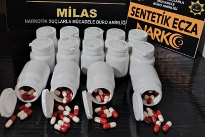 Muğla'da uyuşturucu operasyonu: 730 sentetik ecza ele geçirildi