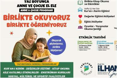 Yeşilyurt’ta "Birlikte okuyoruz, birlikte eğleniyoruz" programları başlıyor