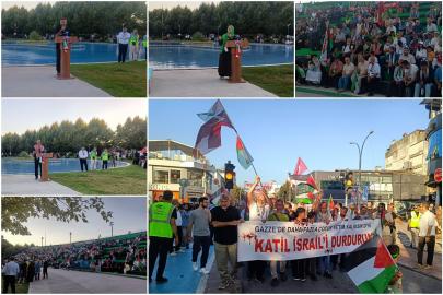 Filistin Konvoyu Sakarya'da coşkuyla karşılandı