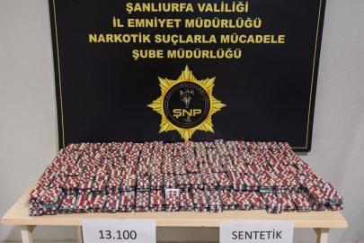 Şanlıurfa'da 13 bin 100 sentetik ecza hap ele geçirildi