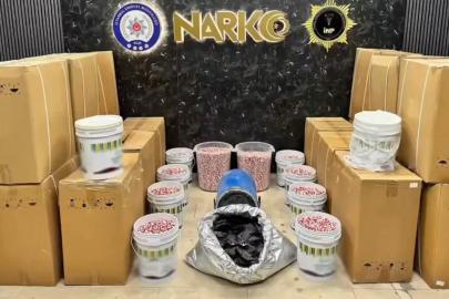 Mersin’de 3 operasyonda 1 ton 716 kilogram pregabalin ele geçirildi
